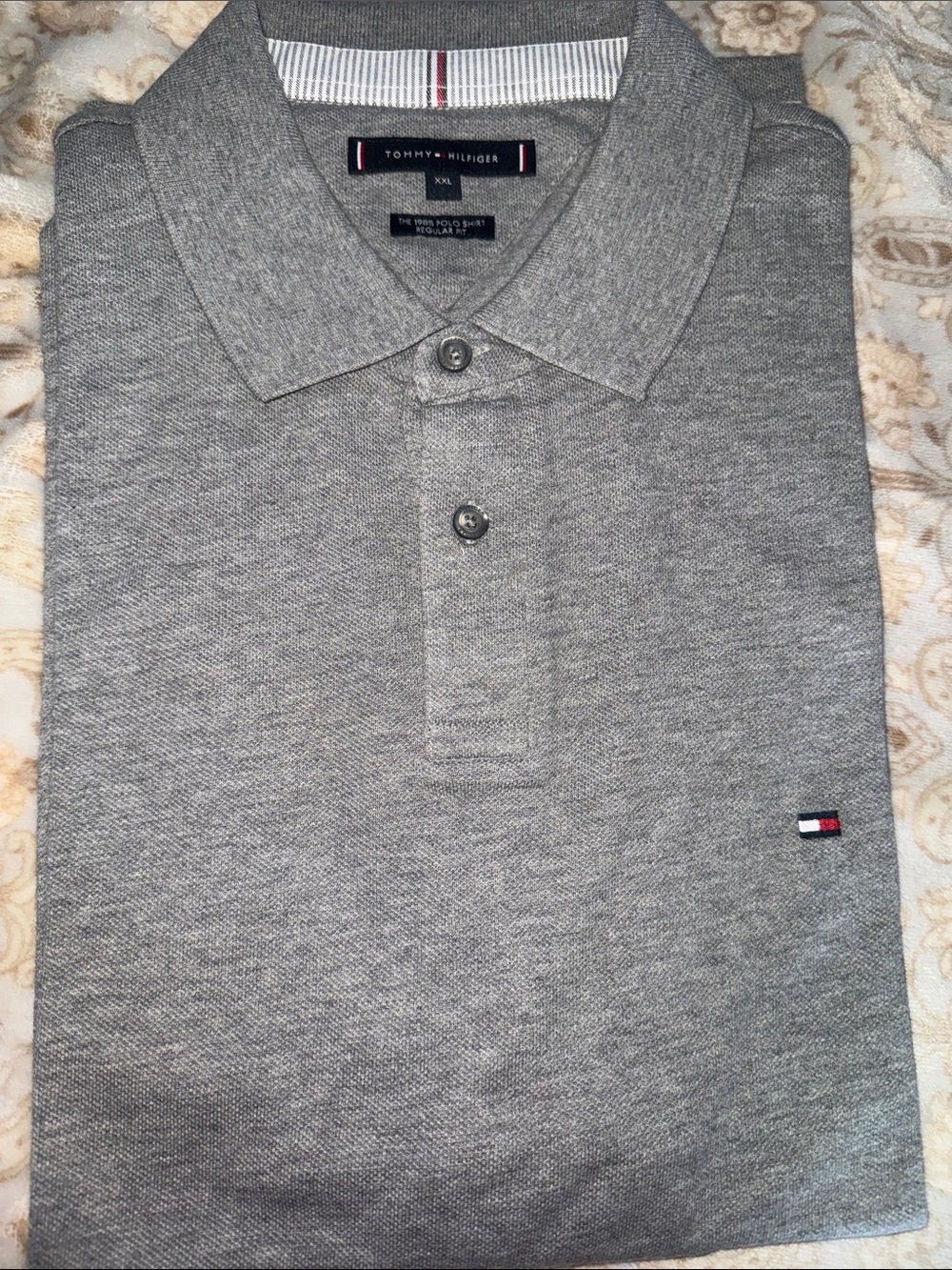 Tommy Hilfiger The 1985 Polo Shirt Regular Fit Gray XXL